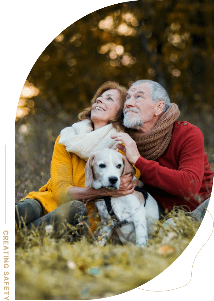 Happy senior couple enjoying nature after sensorimotor psychotherapy in Ogden.