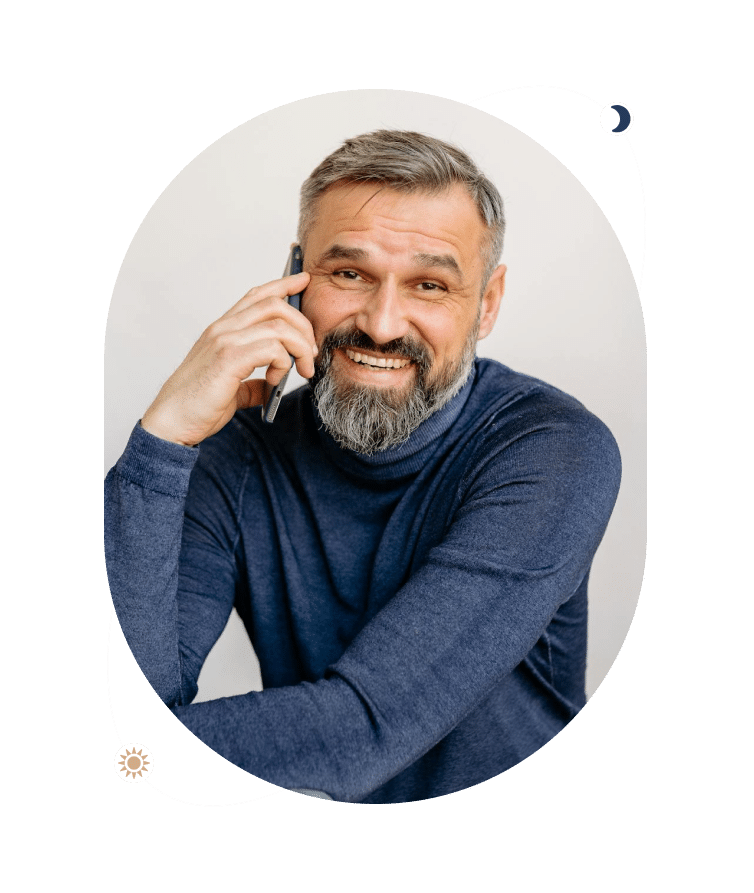 Confident, relaxed man after receiving Sensorimotor Psychotherapy in Ogden.