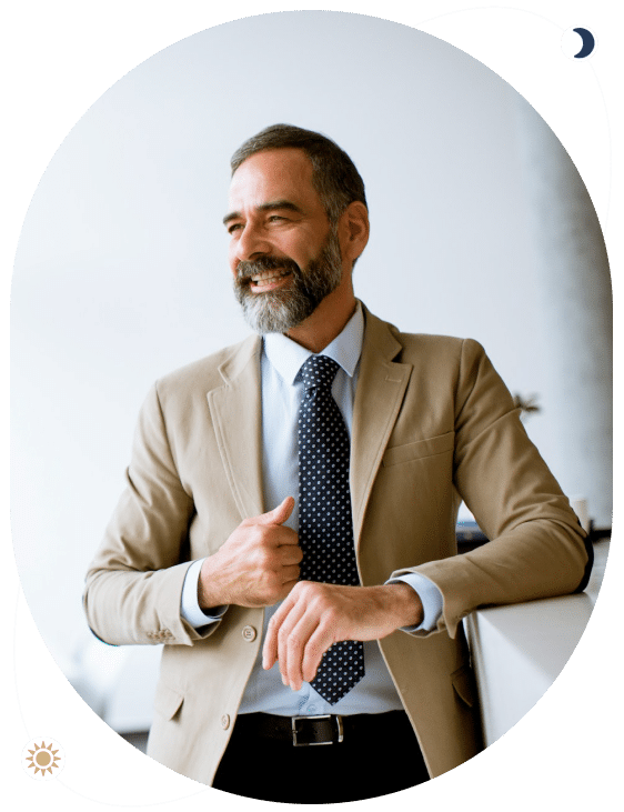 Professional man finding clarity and confidence with an EMDR Therapist in Ogden, UT.